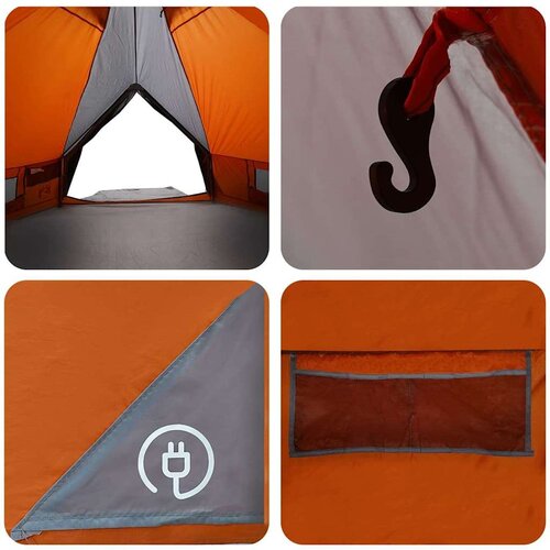  Teepee &amp;scaron;ator s krovom Siva i narančasta 490 x 410 x 210 cm Slike