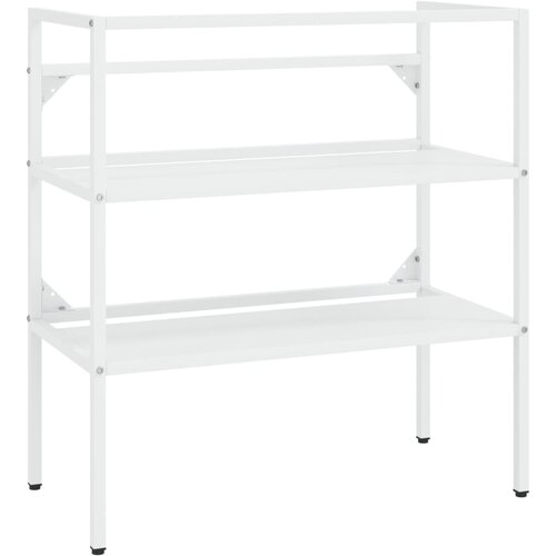 Maison Chic Kopalniški regal - Umivalniška omarica bel 79x38x83 cm železo, (21758923) Cene
