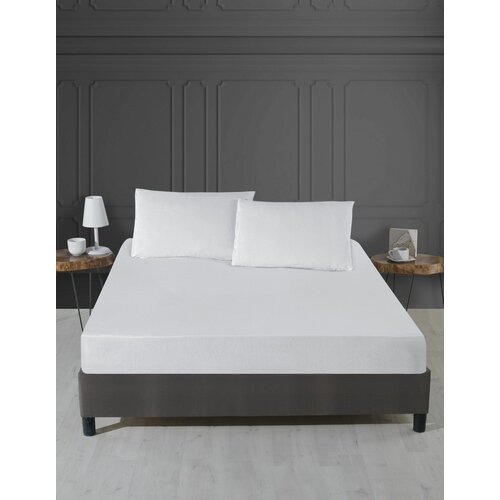  alez fitted (160 x 200) white double bed protector Cene