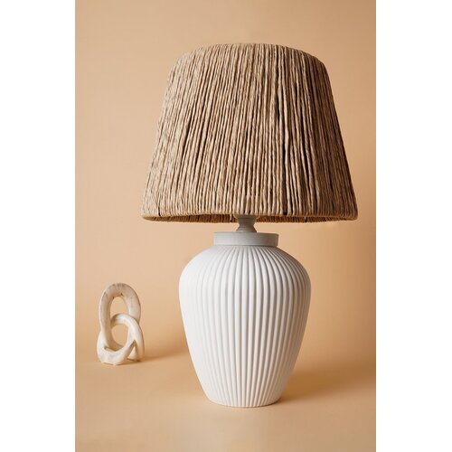 Opviq Stona lampa E27 Grlo, Bijeli hrast Cene