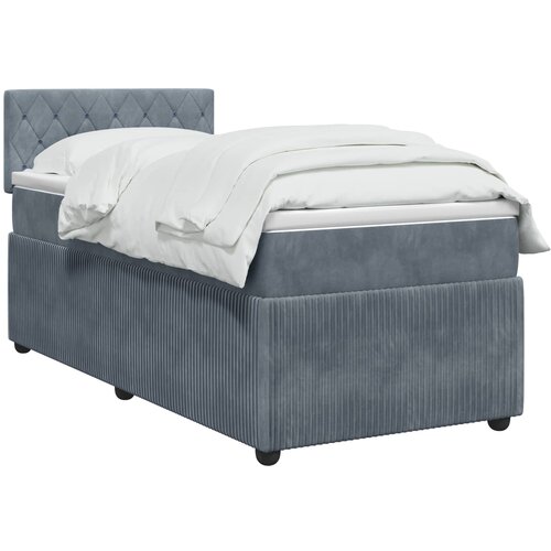  Boxspring krevet s madracem Tamnosiva 90 x 200 cm Bar&amp;scaron;un Slike