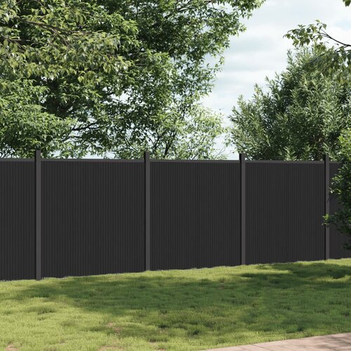 VidaXL Ograjni panel siv 526x186 WPC Slike