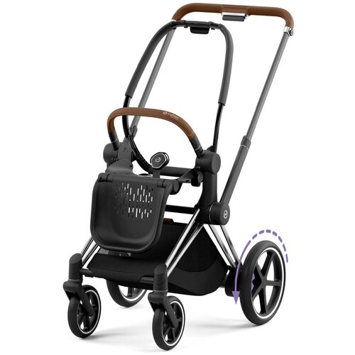 Cybex Ogrodje s sedežno enoto Seat Hardpart ePriam Platinum chrome brown, chrome Cene