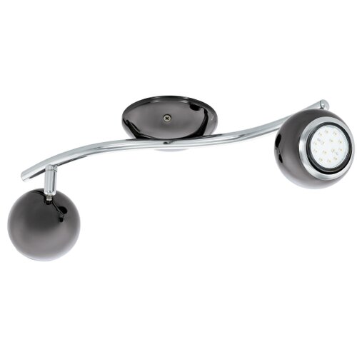 Eglo Bimeda spot/2, led, gu10, 2x3w, 2x240lm, nikl crni/hrom (31006) Slike