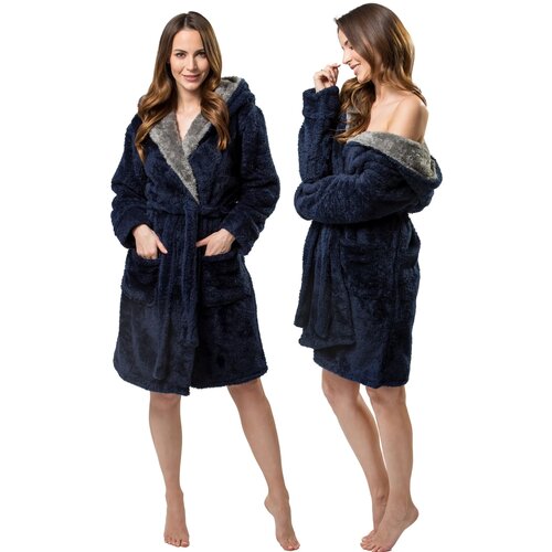 Tutumi Ženski kopalni plašč Jordan Navy Grey M Cene