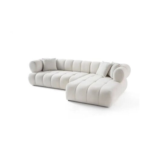 Atelier Del Sofa Ugaona garnitura na razvlačenje Petra Right, 280x170x90 cm, Bijela Slike