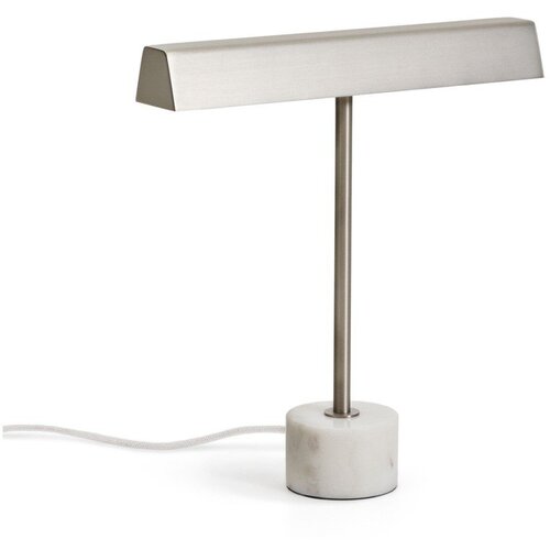 Kave Home Metalna stolna lampa u srebrnoj boji (visina 32,5 cm) Lynor &amp;ndash; Slike