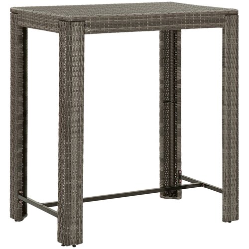  7-dijelni vrtni barski set s jastucima sivi od poliratana Siva 100 x 60.5 x 110.5 cm Slike