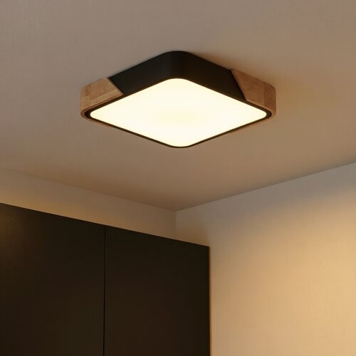 Brilagi - plafonska LED svetiljka PILANA LED/24W/230V hrast/crna 32x32 cm Slike