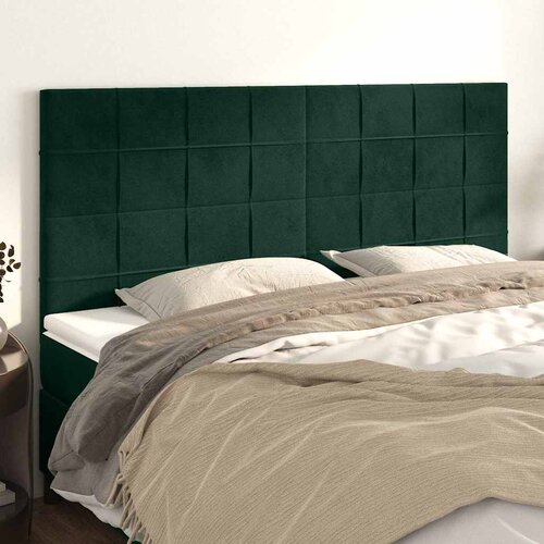  Uzglavlje tamnozeleno 160x5x118/128 cm baršunasto Cene