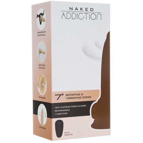 Addiction Naked Rotating 7 - bežični, rotirajući vibrator (18cm) - prirodni Cijene