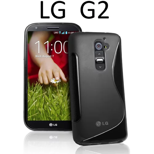  Gumijasti / gel etui S-Line za LG G2 - črni