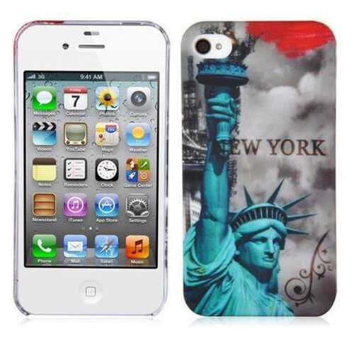 Cadorabo Case, združljiv z Appleom z New Yorkom - Kip Of Liberty Print - Trda zaščitna ovitek v trendovskem oblikovanju, (20562681) Cene
