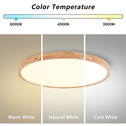  Brilagi - LED prigu&amp;scaron;iva svetiljka WOODROUND LED/40W/230V 3000-6000K prečnik 60 cm + daljinski upravljač Slike