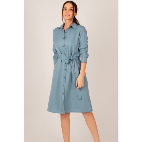 armonika Women's Indigo Long Shirt Dress Slike