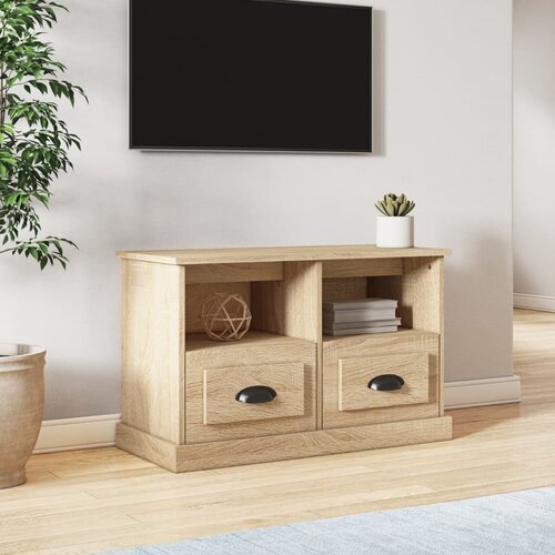 VidaXL TV omarica sonoma hrast 80x35x50 cm inženirski les Slike