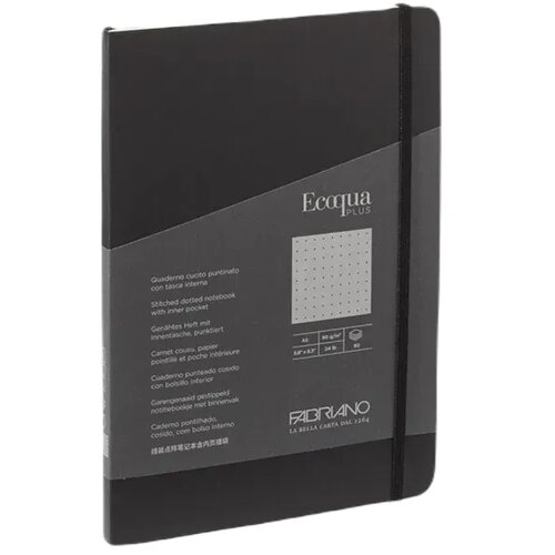  EcoquaPlus, notes, 90 lista, Fabriano, odaberite motiv A5 Tačke Crna Slike