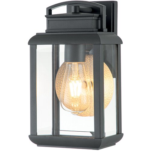 Elstead Lighting Elstead Quoizel Byron Zunanja stenska svetilka iz grafita s kositrnim reflektorjem, IP44, (22099822) Cene