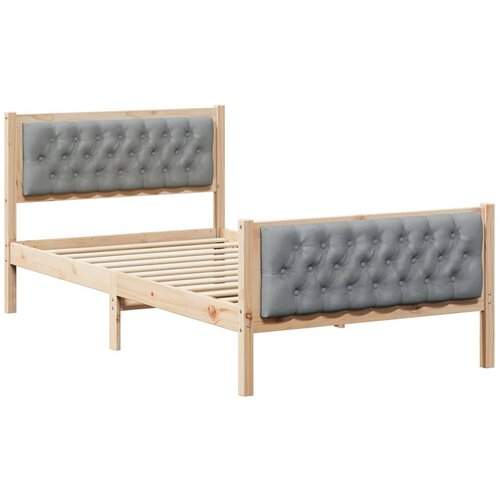 VidaXL Konstrukcija postelje z vzglavjem Svetlo siva 100 x 200 cm, (5000084514) Slike