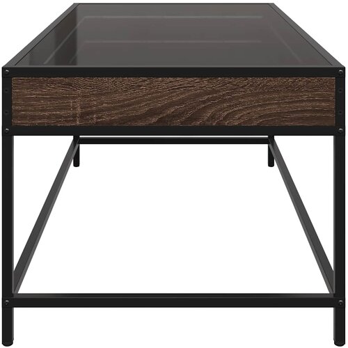  Stolić s beskonačnim LED svjetlima boja hrasta 90x50x41 cm Slike