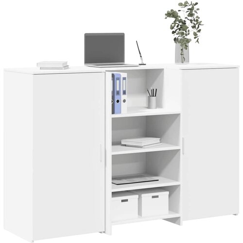 VidaXL Recepcijski stol bijeli 155x50x103,5 cm od konstruiranog drva Slike