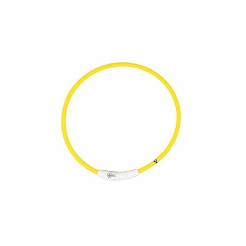 Duvo ogrlica za pse, svetleća usb nylon, 35cm, žuta Cene