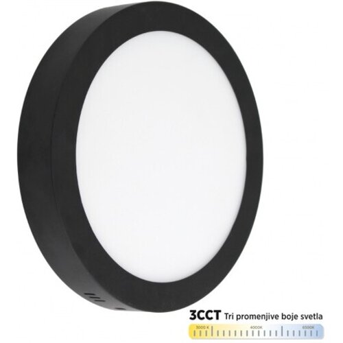Mitea Lighting Nadgradni okrugli LED panel 24W 3000~6500K M24NO-BK-CCT Cene