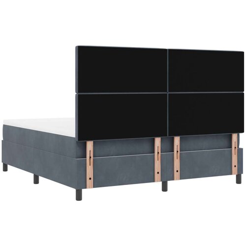 Box Spring Krevet s Madracem Tamno Siva Super King Bar&amp;scaron;un Slike