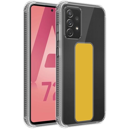 Cadorabo Ohi&scaron;je, združljiv s Samsungom v rumeni - za&scaron;čitni pokrov, narejen iz fleksibilnega silikona TPU z držalom in stojalo funkcijo, (20593237) Cene
