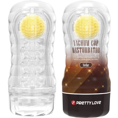 Pretty Love Stellar Vacuum Cup Stimulation Ball Masturbator Clear-Yellow Cene