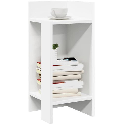 VidaXL Pomoćni stolići 2 kom s policom bijeli 25,5x27x60 cm Slike