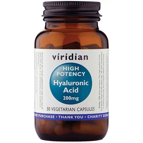 Viridian Nutrition Visoko koncentrirana hialuronska kislina, 200mg (30 kapsul)