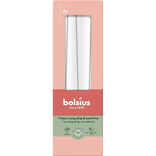 Bolsius Essentials stožčaste sveče (8 kosov) - oblačno bela Slike