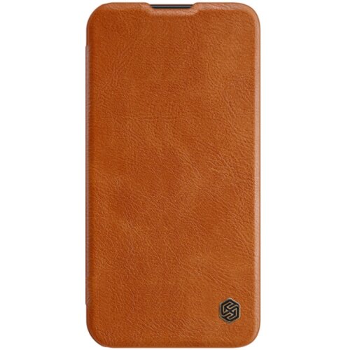 Nillkin Qin Leather Pro preklopna maska sa &scaron;titnikom za kameru za iPhone 13 - Brown Cijene