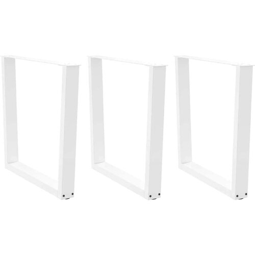  Noge za blagovaonski stol V-oblika 3 kom bijele 90x(72-73 3) cm Slike