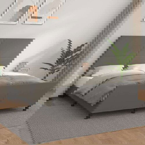  Posteljni okvir z vzglavjem siv 140x190 cm umetno usnje, (20903570) Slike