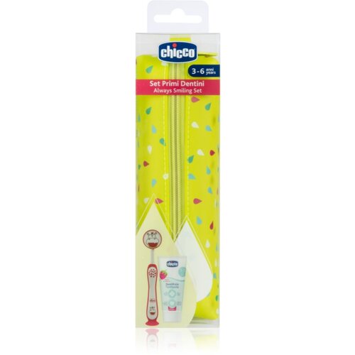 Chicco Always Smiling Set 3y+ set zobne nege z etuijem Hippo Slike