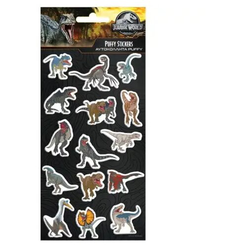 Luna Set 3D napihnjenih nalepk Dinozavri Jurskega sveta na listu 10 x 22 cm Cene