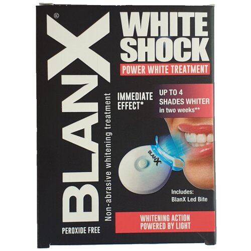 Blanx white shock tretman pasta za izbeljivanje zuba + led bite uređaj 50ml Cene
