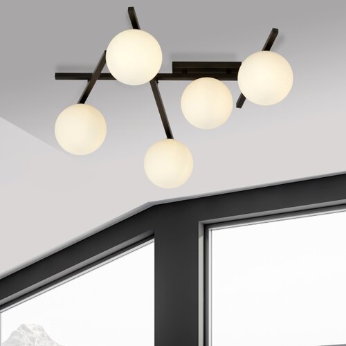  plafonsko svetlo smart 5xE14/10W/230V crno/belo Slike
