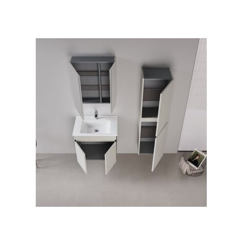 Hanah home Kupatilski ormarić sa umivaonikom i ogledalom (2 komada) Tivoli 65 690 Slike