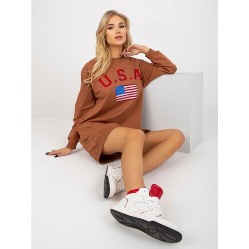 Vikki Sweatshirt-VI-BL-3192.23P-light brown Slike