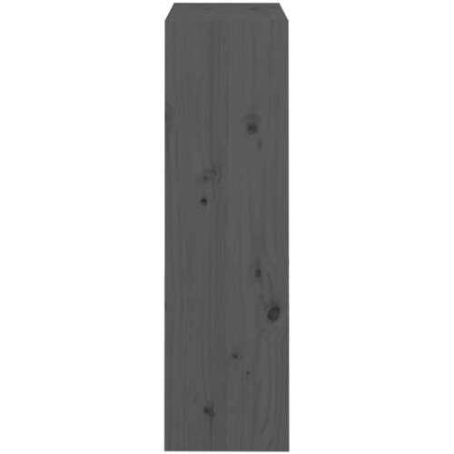VidaXL knjižna omara/pregrada siva 60x30x103,5 cm trdna borovina Slike