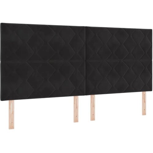  Krevet od pjene s madracem i LED-om Crna 200 x 200 cm Bar&amp;scaron;un - Crna 200 x 200 cm Dizajn s rombovima Slike