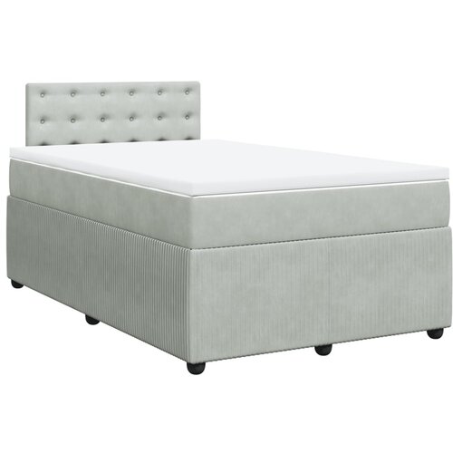 Maison Chic Box spring postelja - Vzmetna postelja z vzmetnico svetlo siva 120x200 cm žamet SL18158, (21894711) Cene