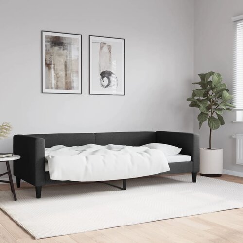 VidaXL Raztegljiva postelja črna 80x200 cm blago Slike