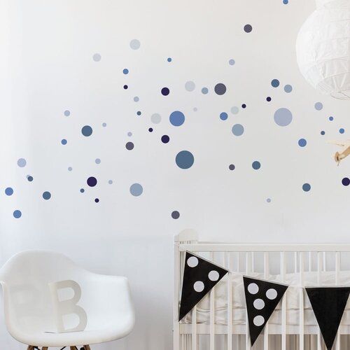 Ambiance set s 100 plavih zidnih samoljepljivih naljepnica round stickers Cijene