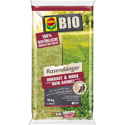 COMPO Bio gnojilo za trato - proti plevelu in mahu - 10 kg Slike