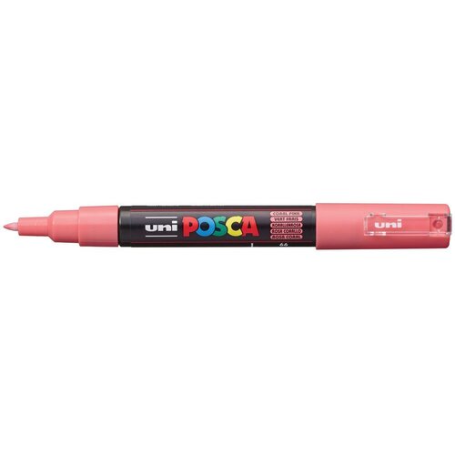 POSCA Uni flomaster; konica 0,7 mm bullet; koralno pink, (21290513) Slike