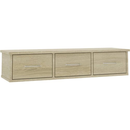 Maison Chic Stenska polica - Viseča Polica s predali sonoma hrast 88x26x18,5 cm, (21793913) Slike
